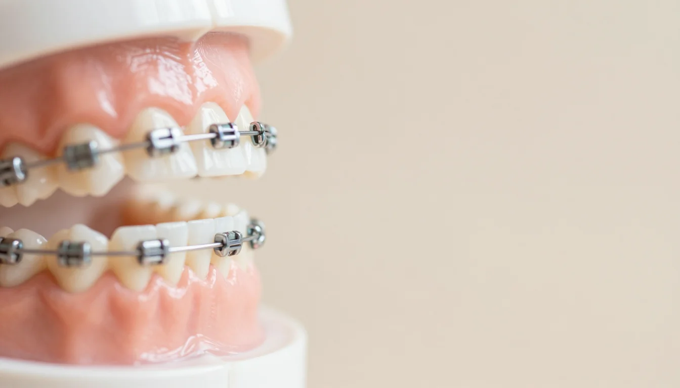 Illustration éditoriale - Orthodontie de l'adolescent 12-16 ans : multi-attaches métalliques, déroulé et durée - Centre Dentaire Livry-Gargan