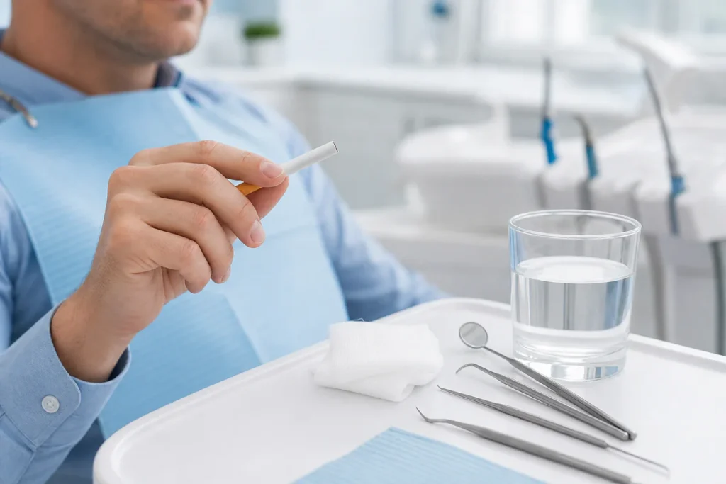 J&rsquo;ai fumer après extraction dentaire : 5 réflexes