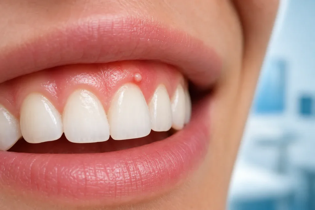 Petit bouton blanc gencive douloureux : quand consulter ?